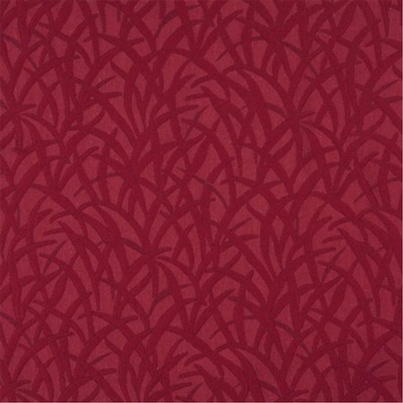 Designer Fabrics 54 in. Wide Red- Grassy Meadow Jacquard Woven Upholstery Grade Fabric E586